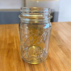Vintage Mason Jar Ball Perfect Mason Pint Ribs 1930s 1940s Marked #5 On Bottom